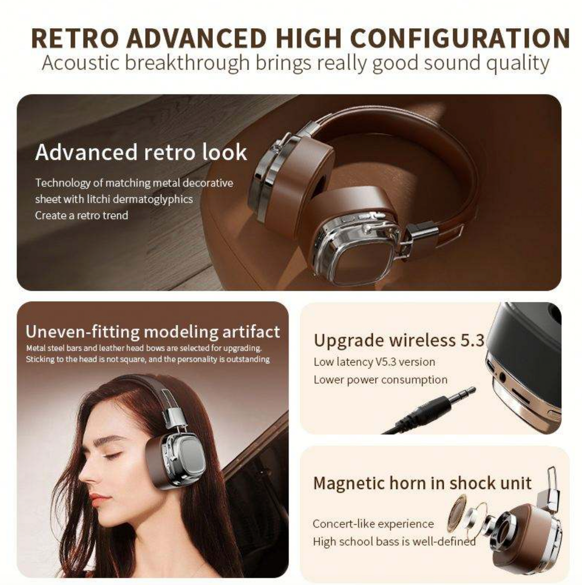 Bluetooth 5.3 Over-Ear Headset