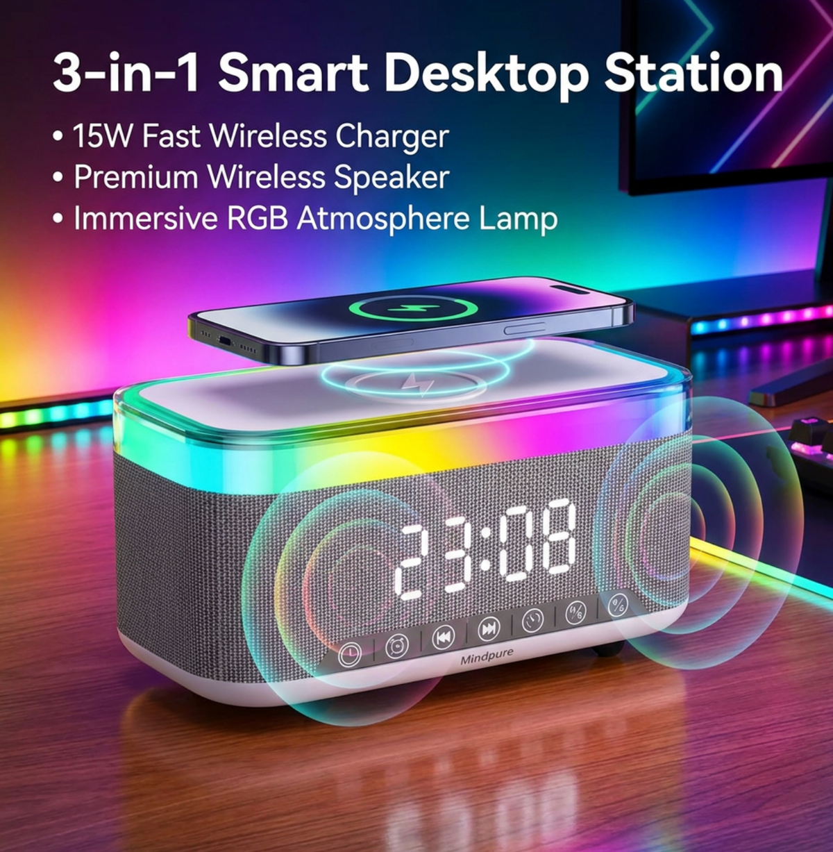 Wireless Charging Bluetooth Speaker