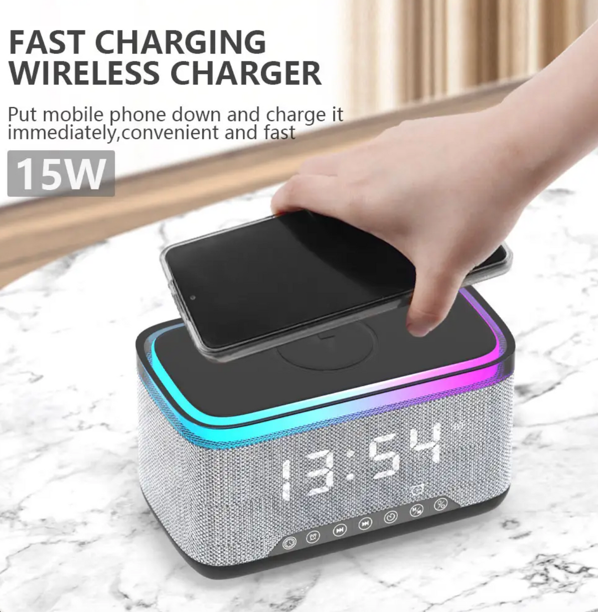 Wireless Charging Bluetooth Speaker