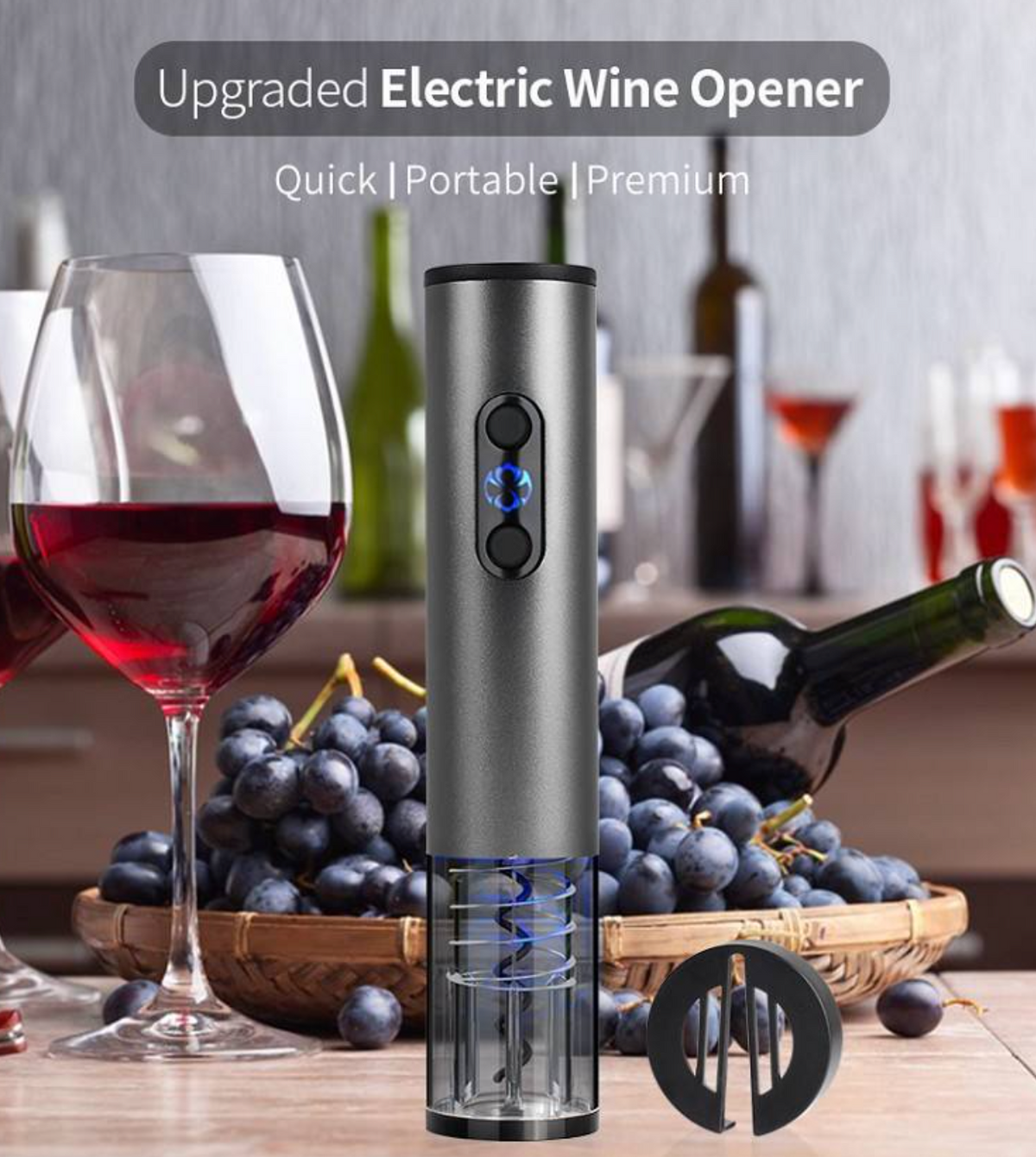 Automatic Cordless Wine Bottle Opener